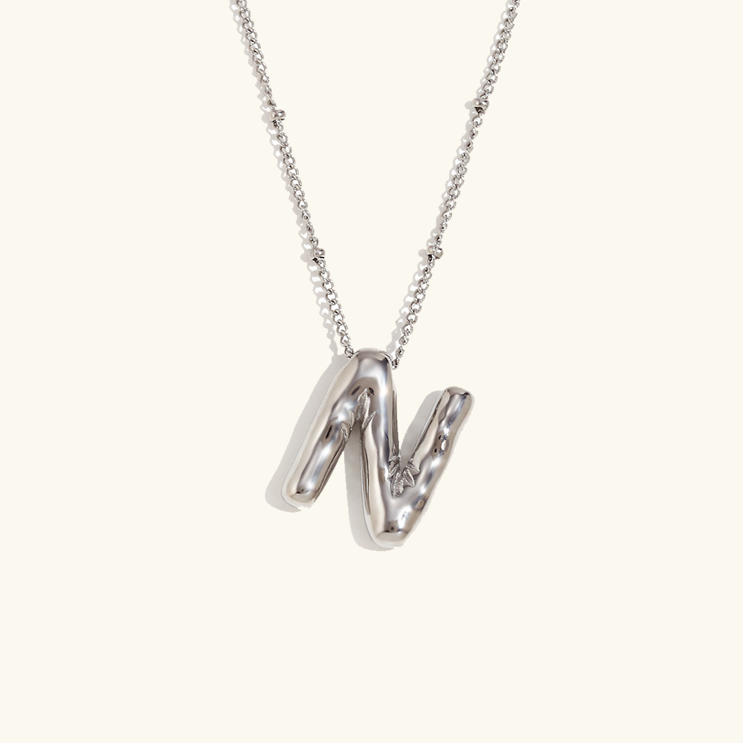 Collier personnalisé initiale avec bulles