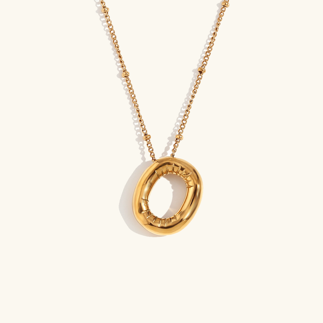Collier personnalisé initiale avec bulles
