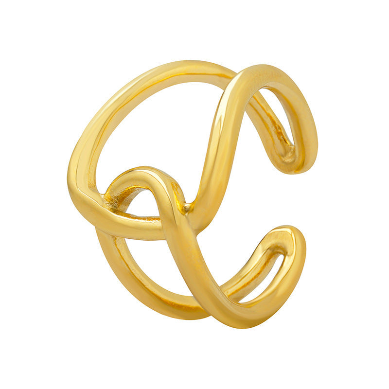 Bague nœud doré Alina