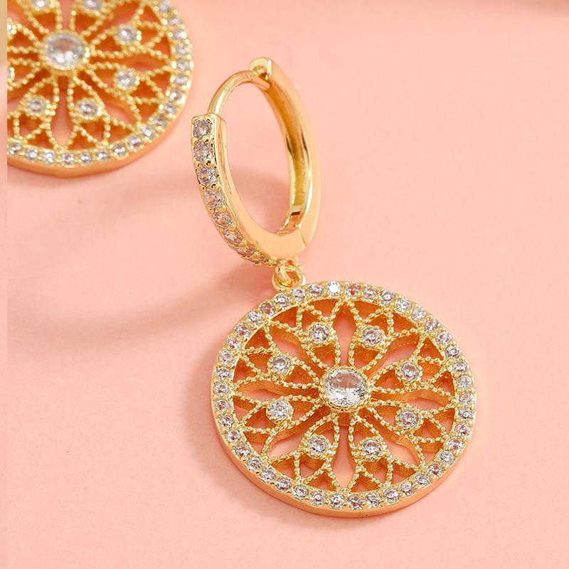 Boucles d'oreilles plaquées or Kaléidoscope