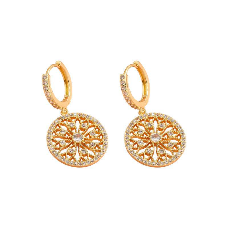 Boucles d'oreilles plaquées or Kaléidoscope