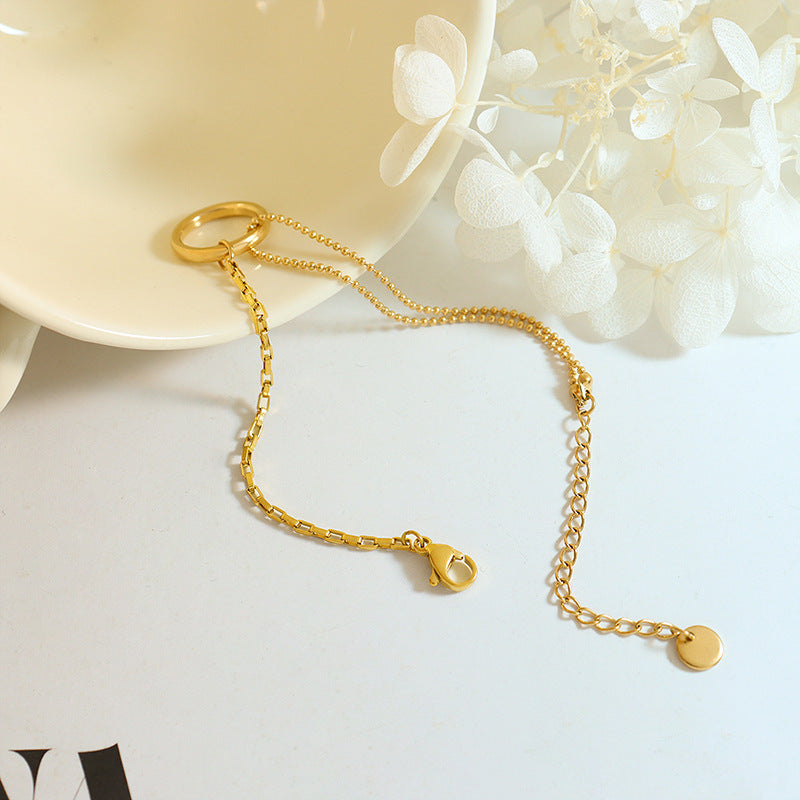 Bracelet anneaux dorés Luria