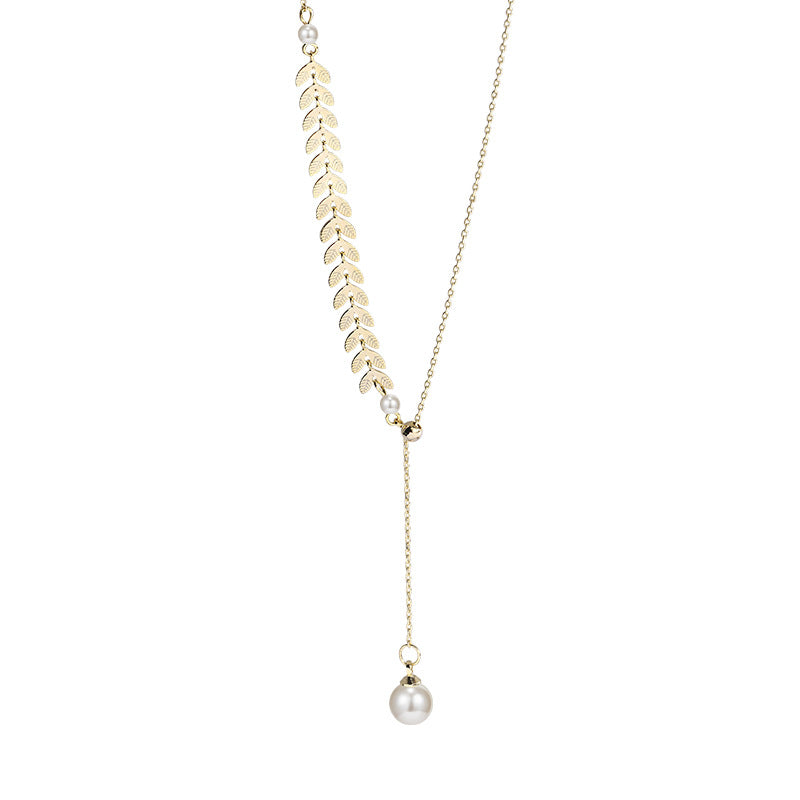 Collier de perles Tranquillité Dorée