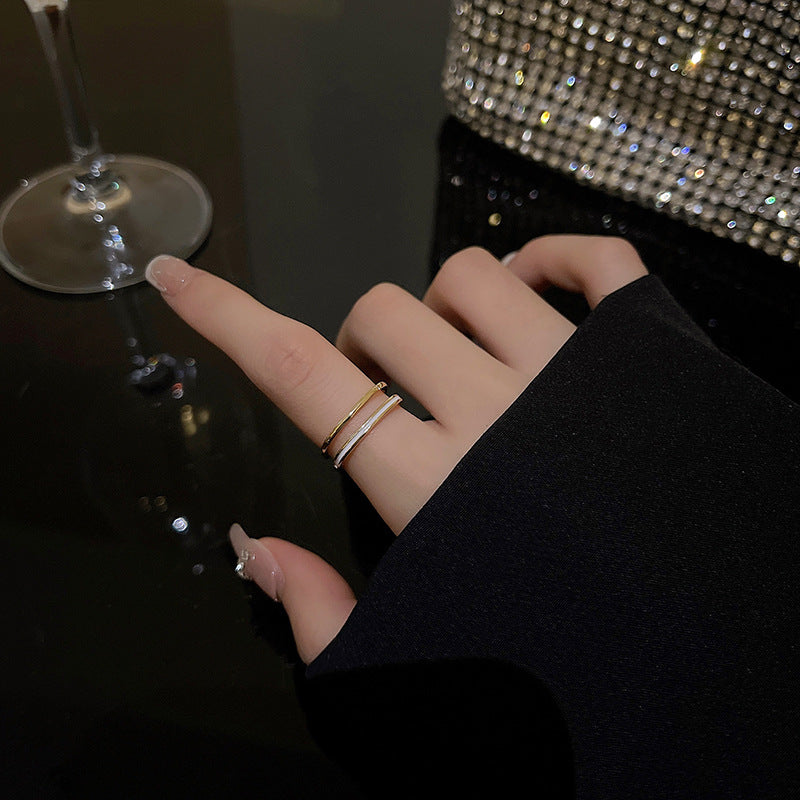 Bague géométrique dorée Olivia