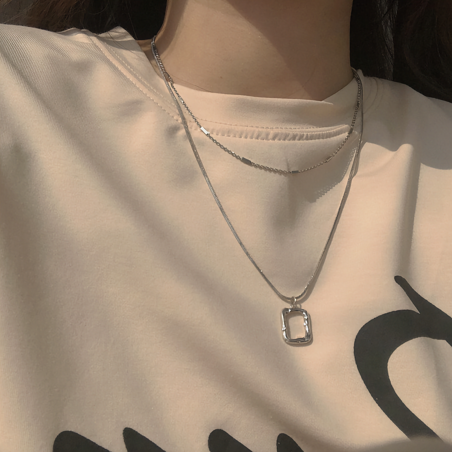 Pendentif Abigail chaînes superposées