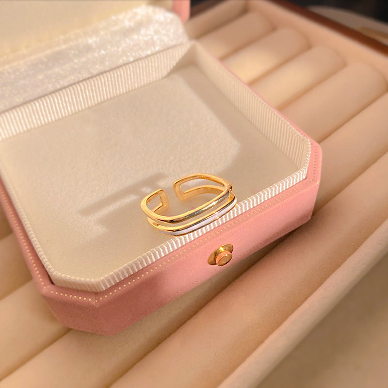 Bague géométrique dorée Olivia