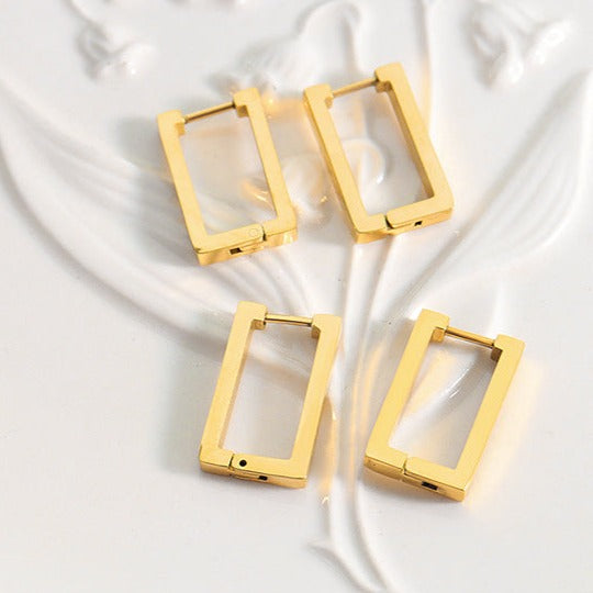 Boucles d'oreilles géométriques dorés Terra
