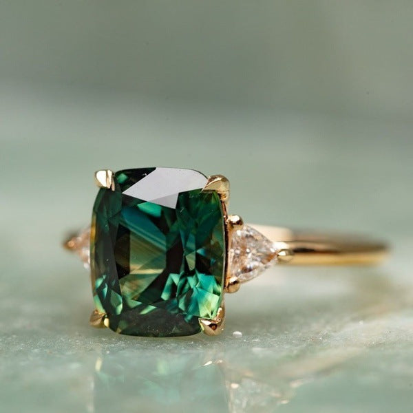 Bague Pierre Précieuse Verte Inspiration Vintage | Or