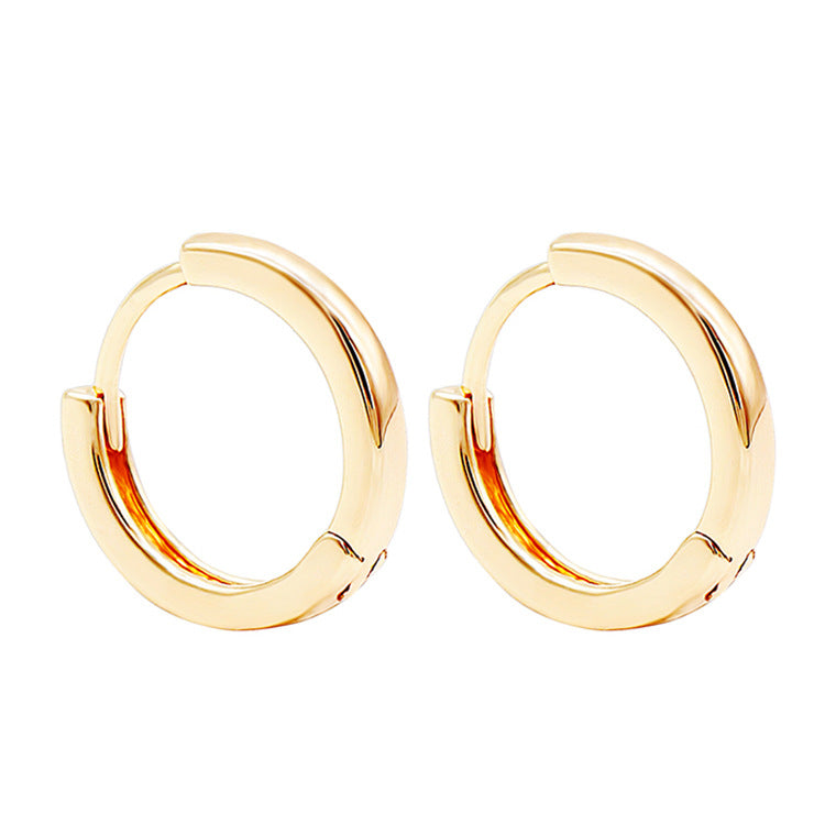 Boucles d'oreilles anneau enveloppant dorés Aurelia