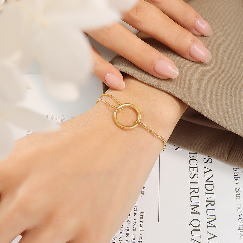Bracelet anneaux dorés Luria