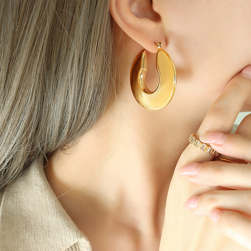 Boucles d'oreilles anneau doré Sol