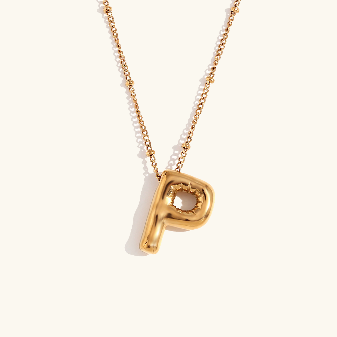 Collier personnalisé initiale avec bulles