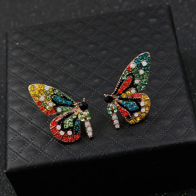 Boucles d'Oreilles Papillon Édition Limitée avec Incrustation Zirconia