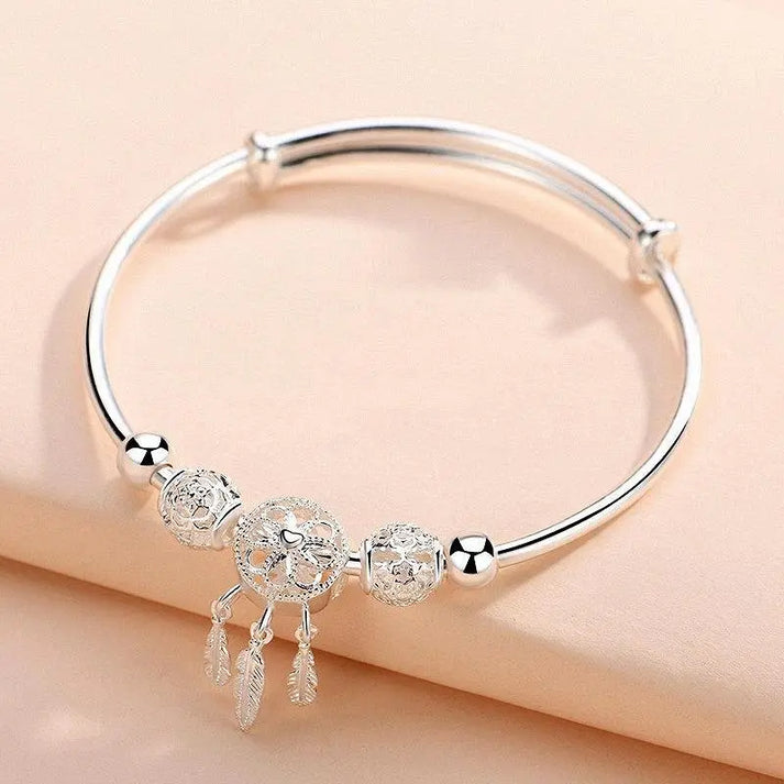 Bracelet attrape-rêves ajustable en argent 925