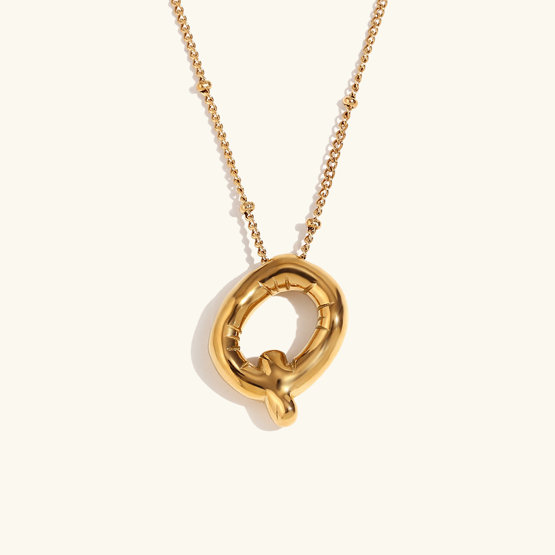 Collier personnalisé initiale avec bulles