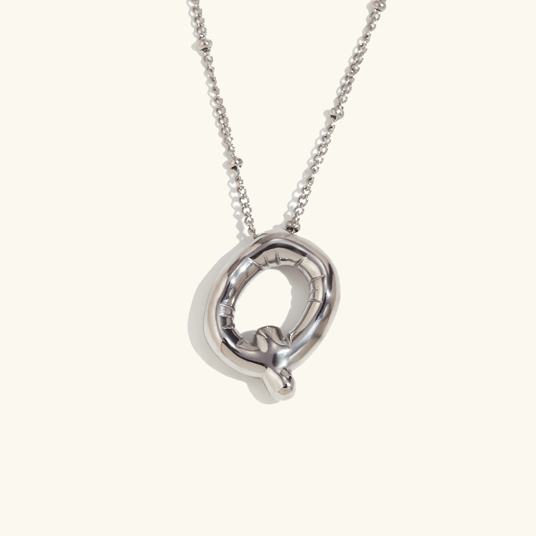 Collier personnalisé initiale avec bulles