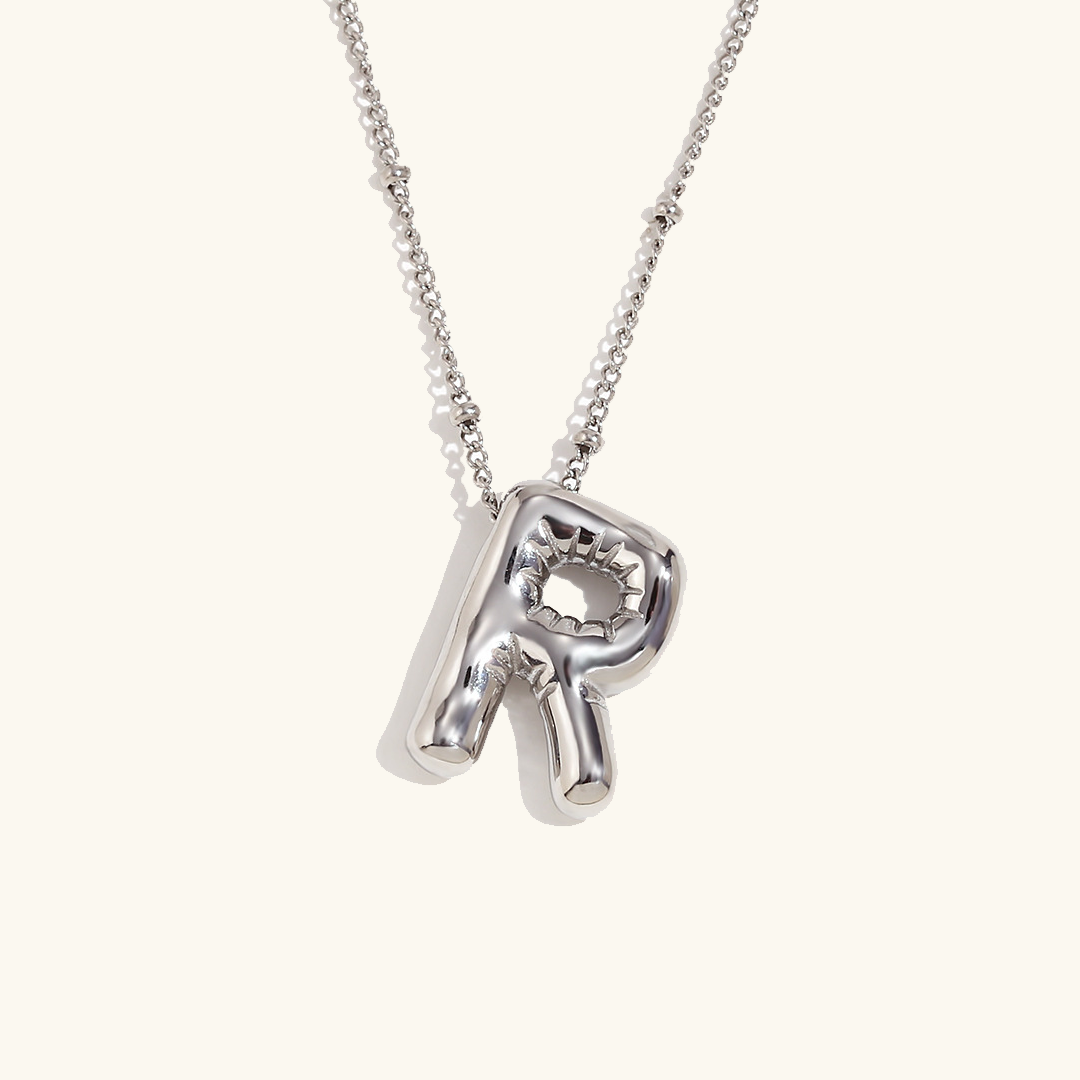 Collier personnalisé initiale avec bulles