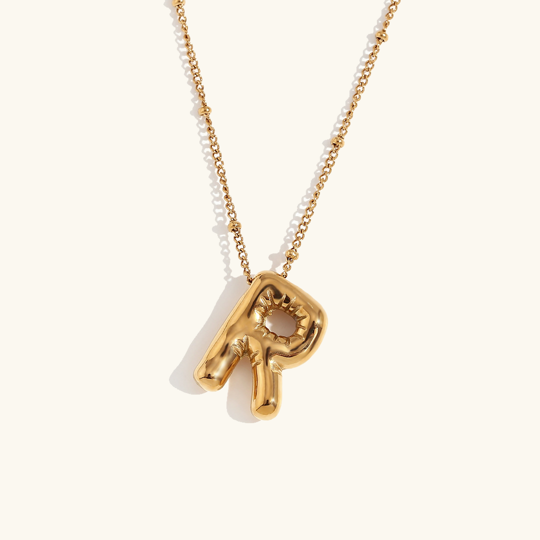 Collier personnalisé initiale avec bulles