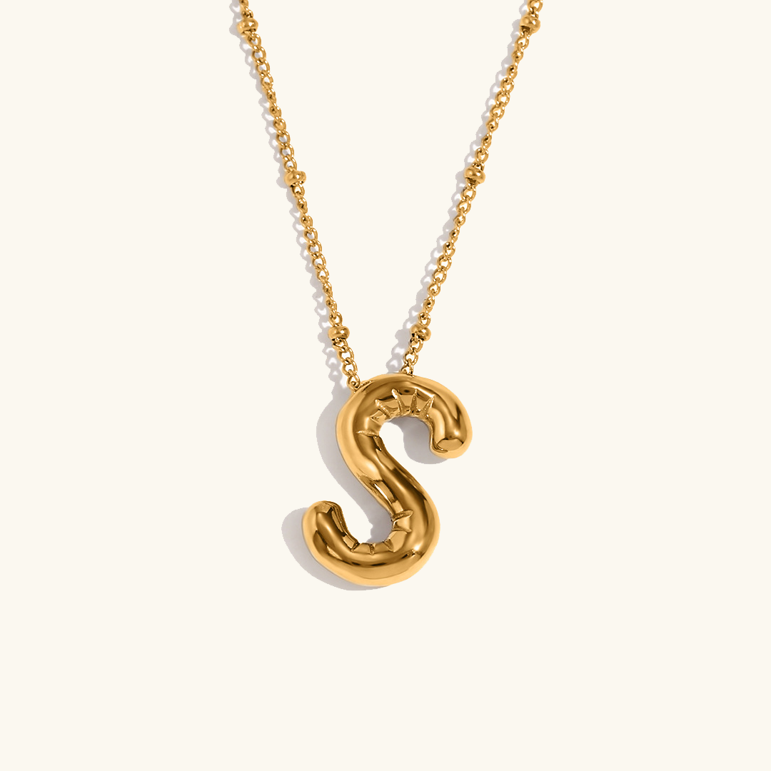 Collier personnalisé initiale avec bulles