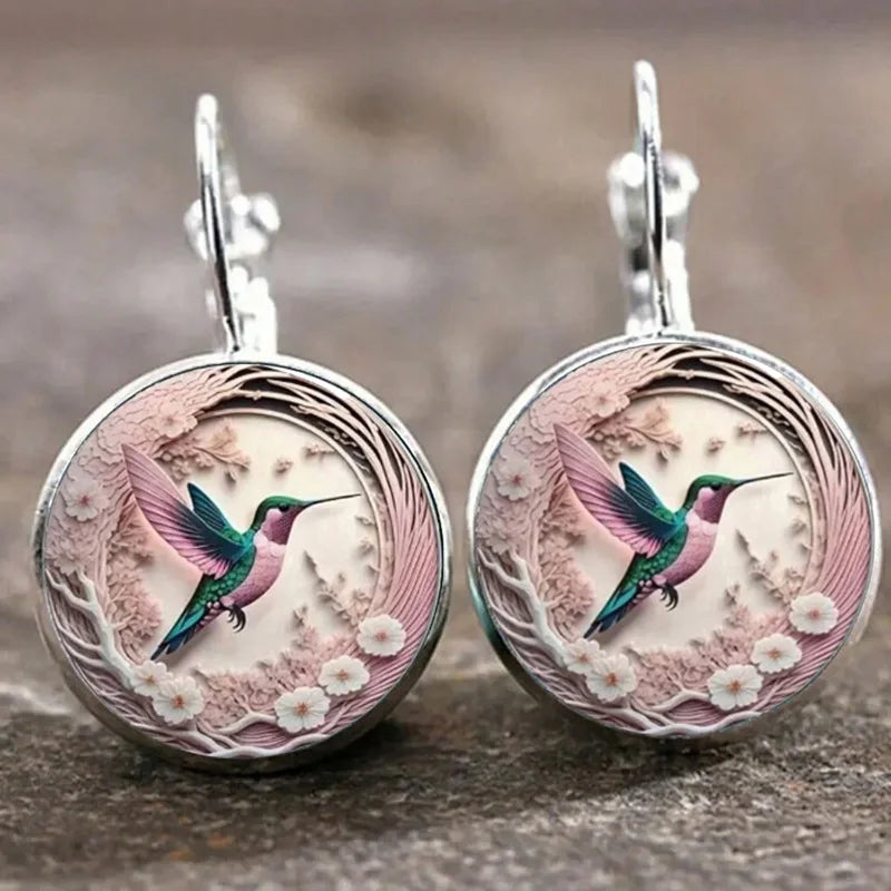 Collier Pendentif Colibri Dôme de Verre