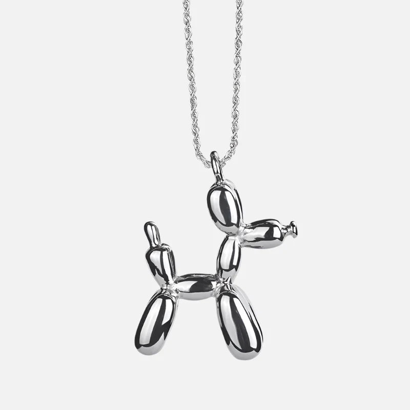 Collier Pendentif Chien Ballon Ton Or