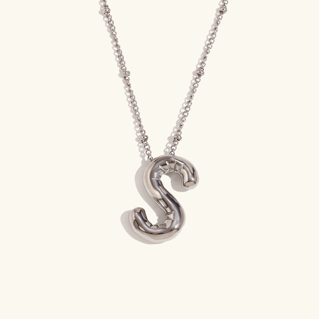 Collier personnalisé initiale avec bulles