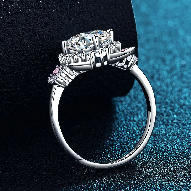 Bague Oreilles de Chat Réglable avec Zircone