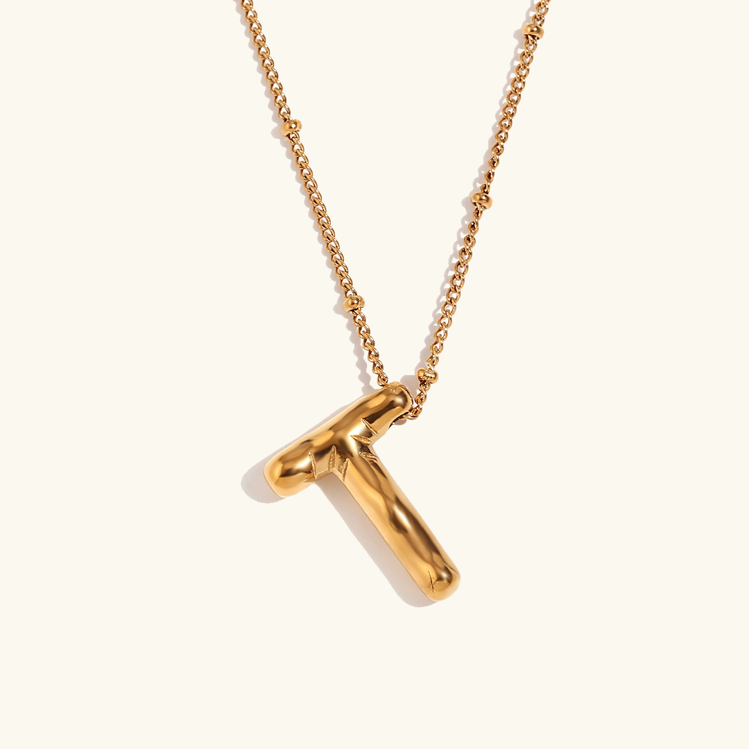 Collier personnalisé initiale avec bulles