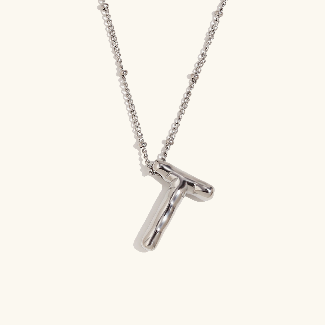 Collier personnalisé initiale avec bulles