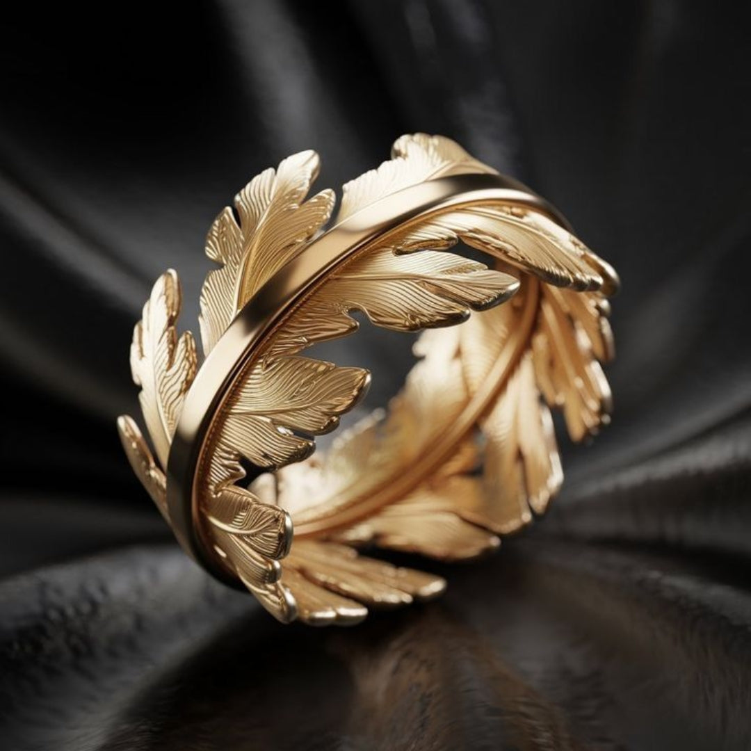 Bague Feuille Exotique en Or