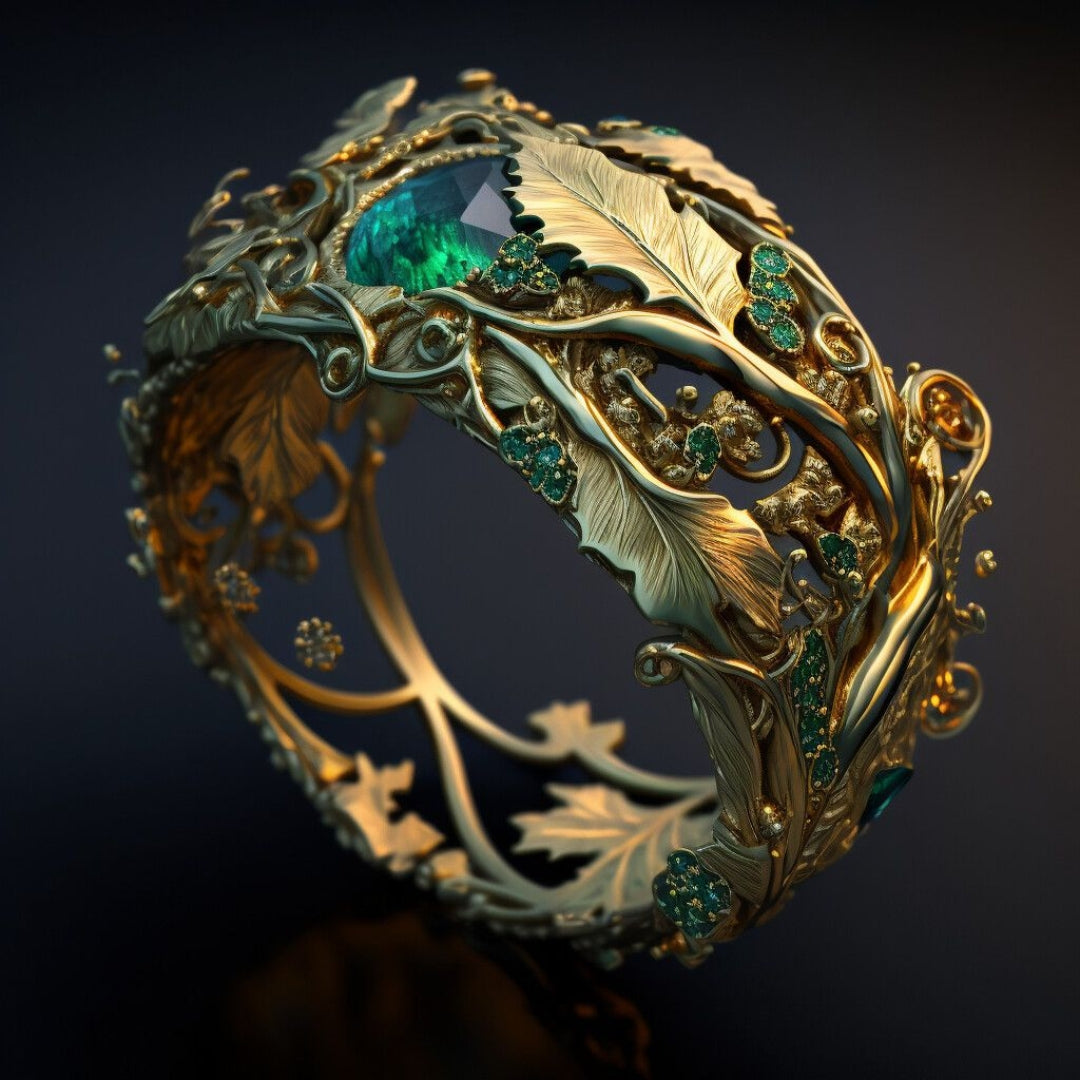 Bague Creuse Terre Cristal Exotique