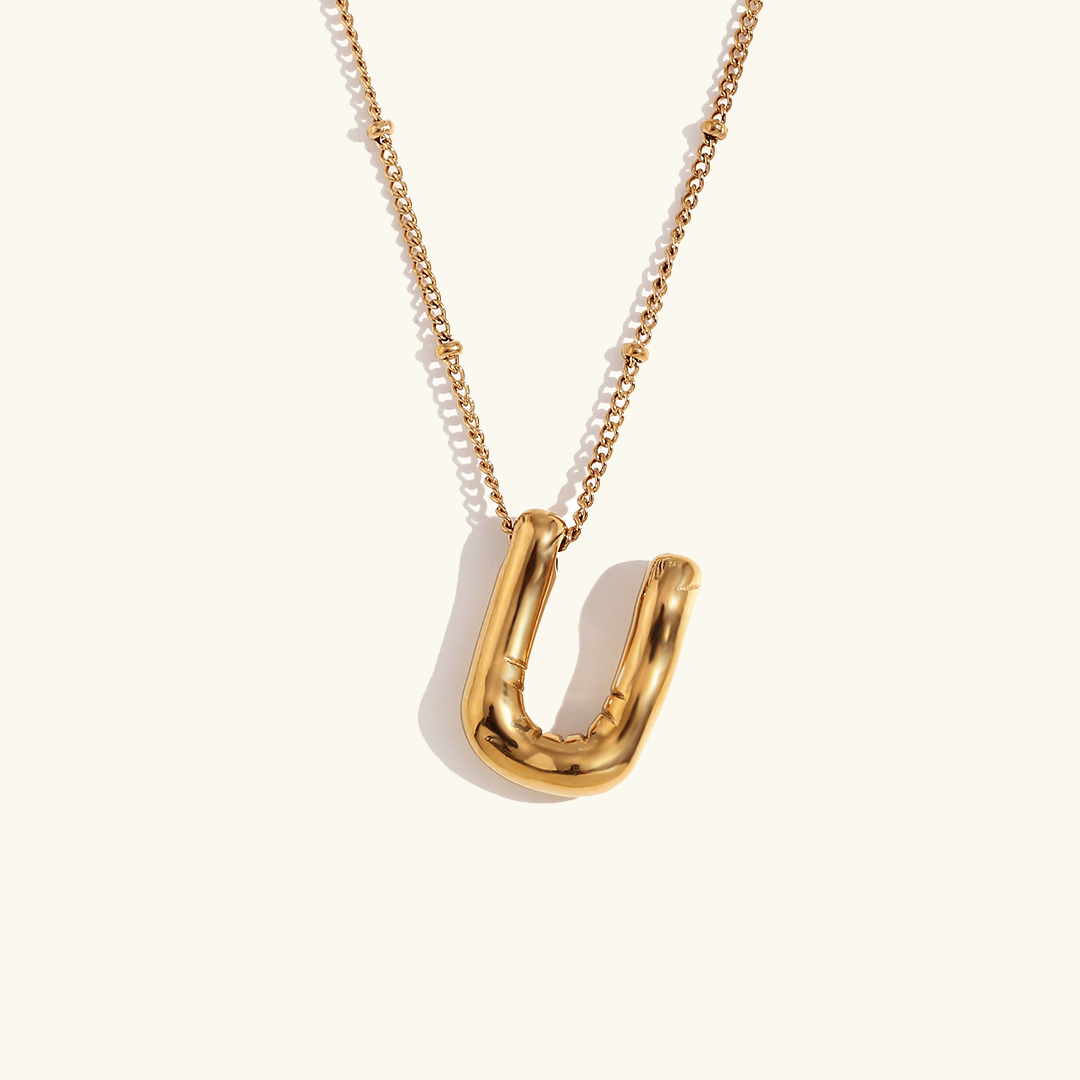 Collier personnalisé initiale avec bulles