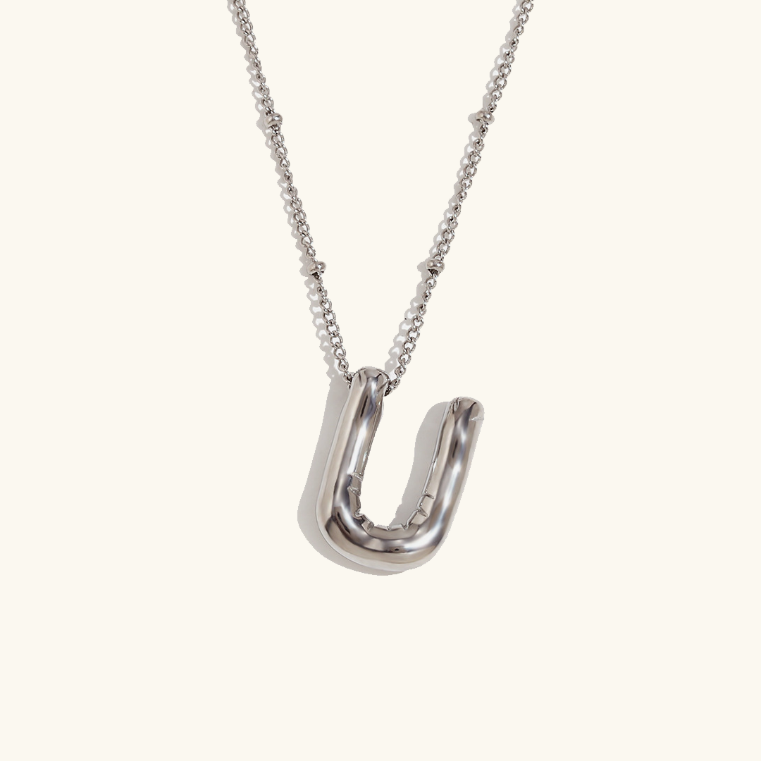 Collier personnalisé initiale avec bulles