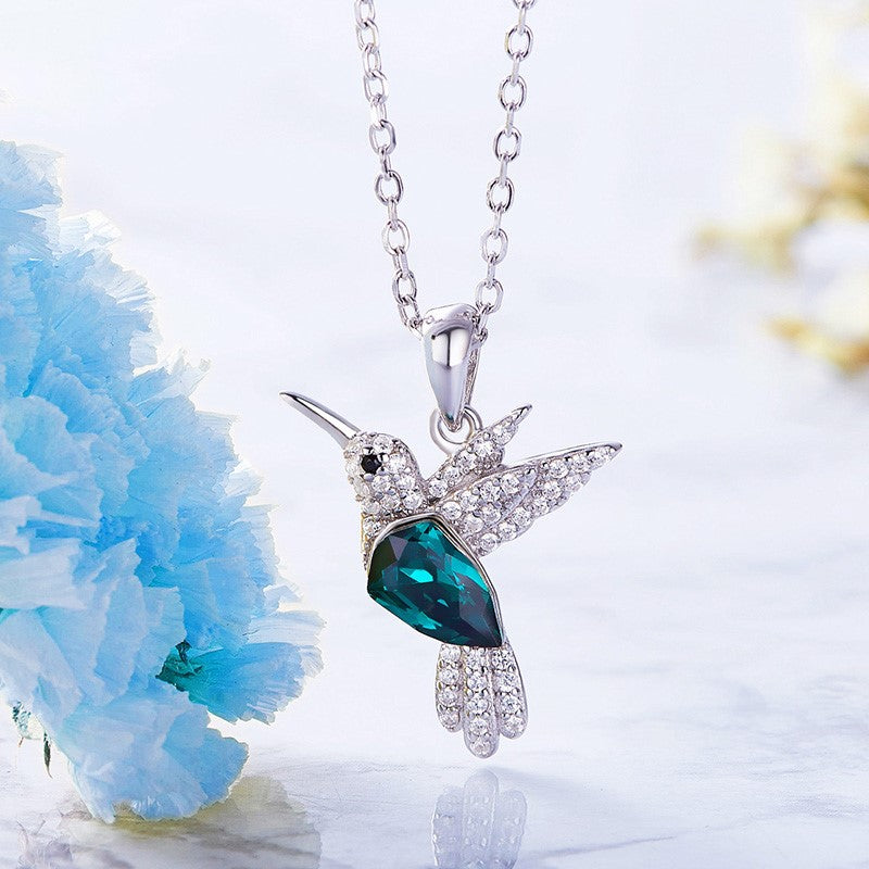Collier Colibri Étincelant avec Zircone