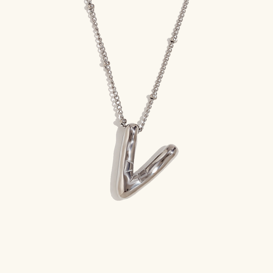 Collier personnalisé initiale avec bulles