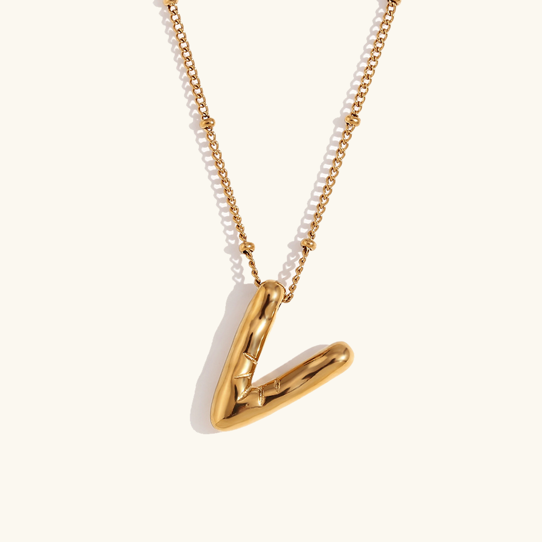 Collier personnalisé initiale avec bulles