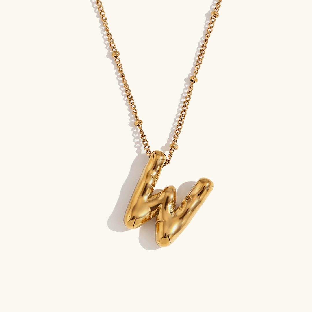 Collier personnalisé initiale avec bulles