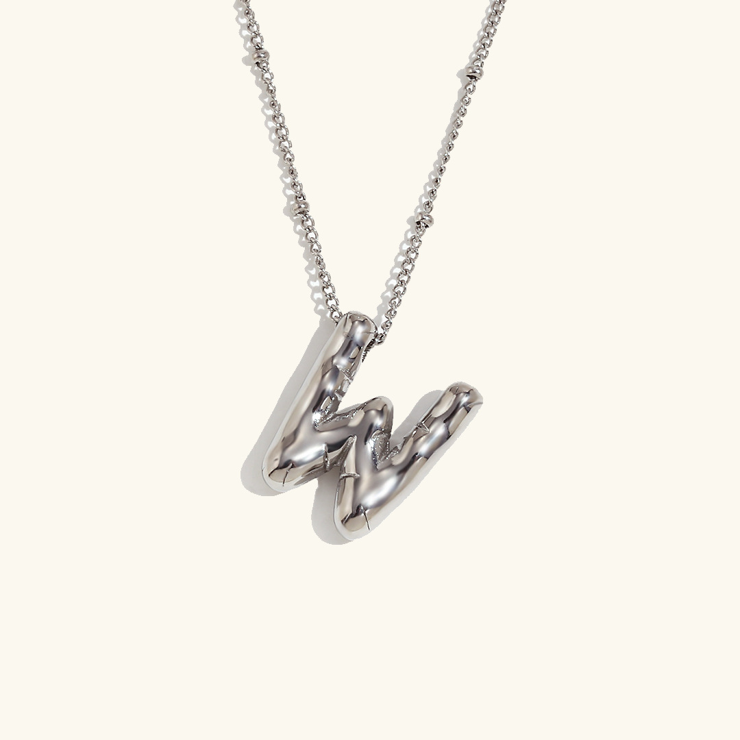 Collier personnalisé initiale avec bulles