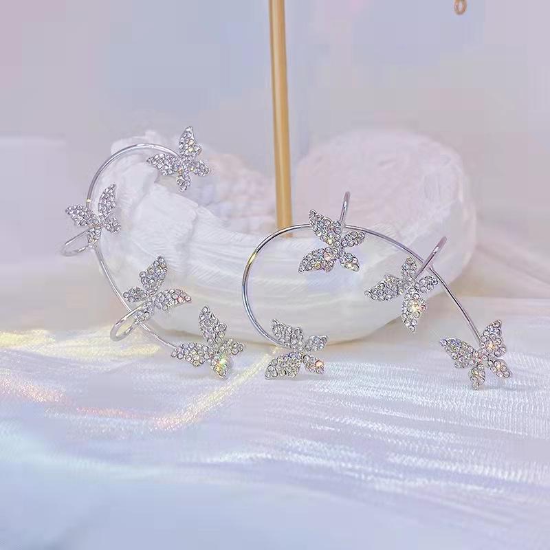 Boucles d'oreilles croissant Jardin de Papillons