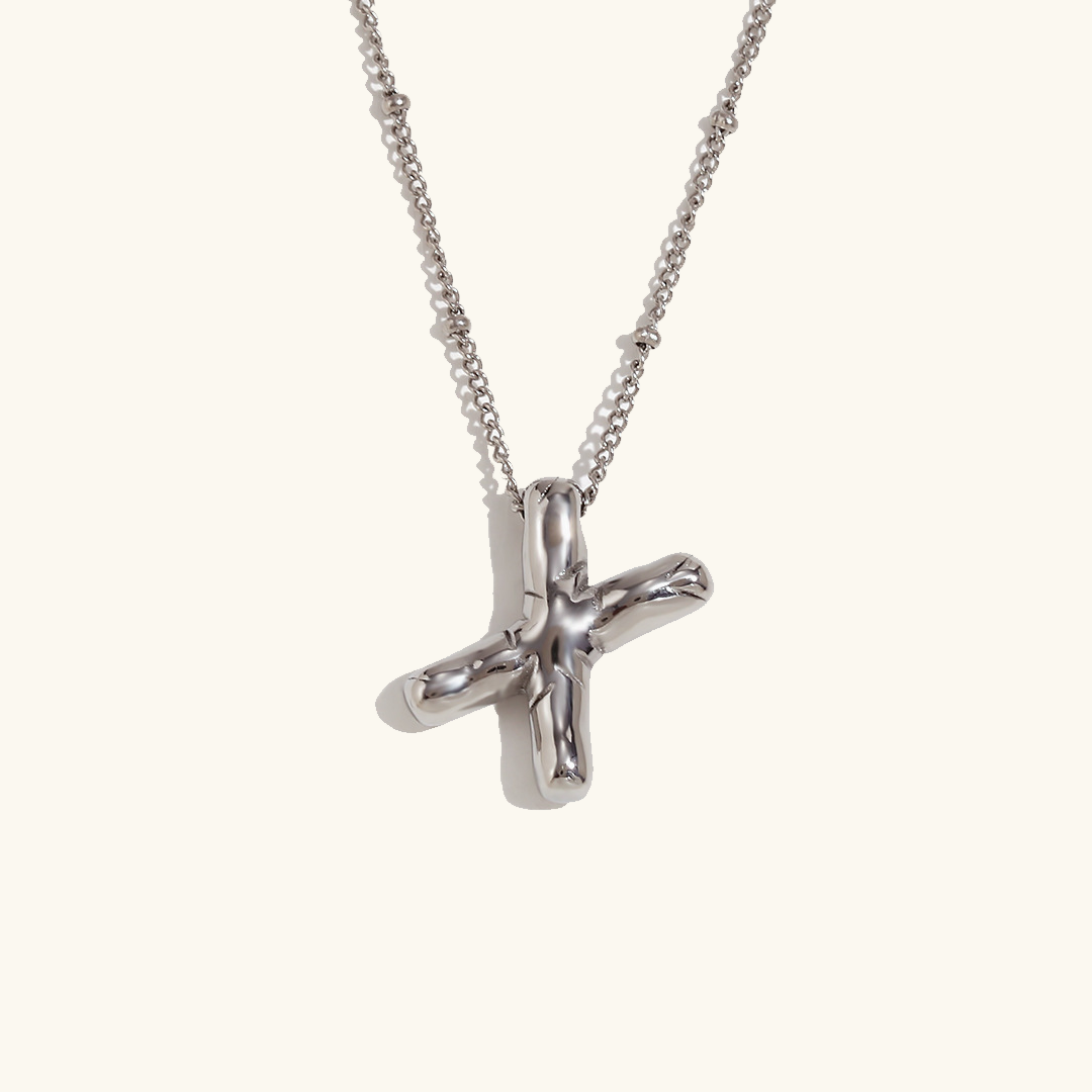 Collier personnalisé initiale avec bulles