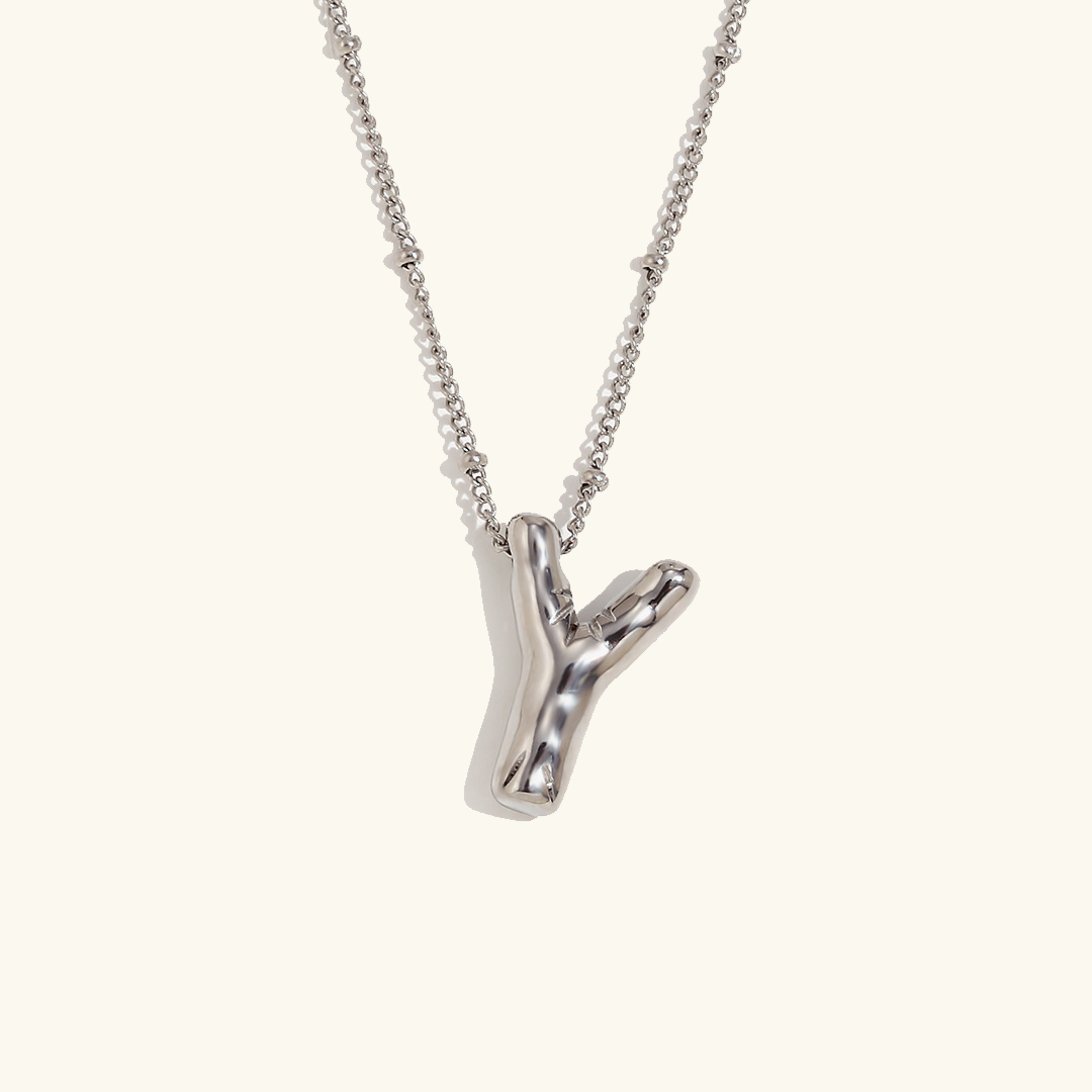 Collier personnalisé initiale avec bulles