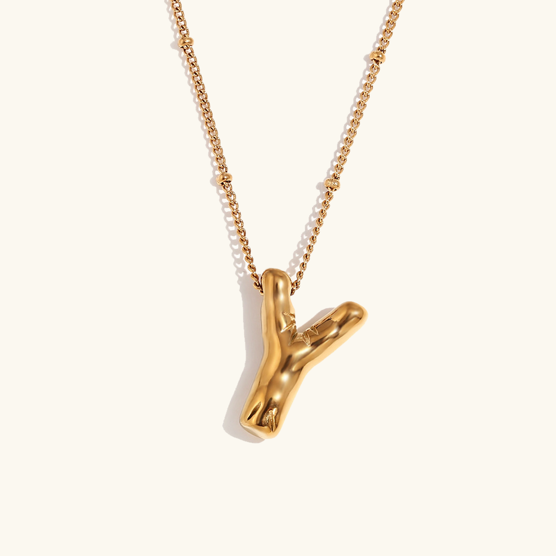 Collier personnalisé initiale avec bulles