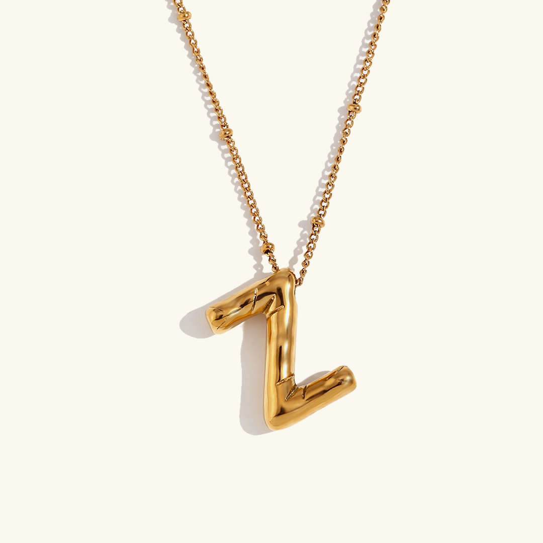 Collier personnalisé initiale avec bulles