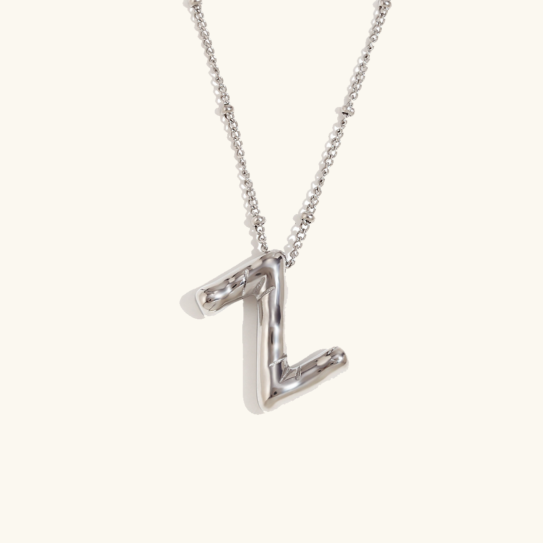 Collier personnalisé initiale avec bulles