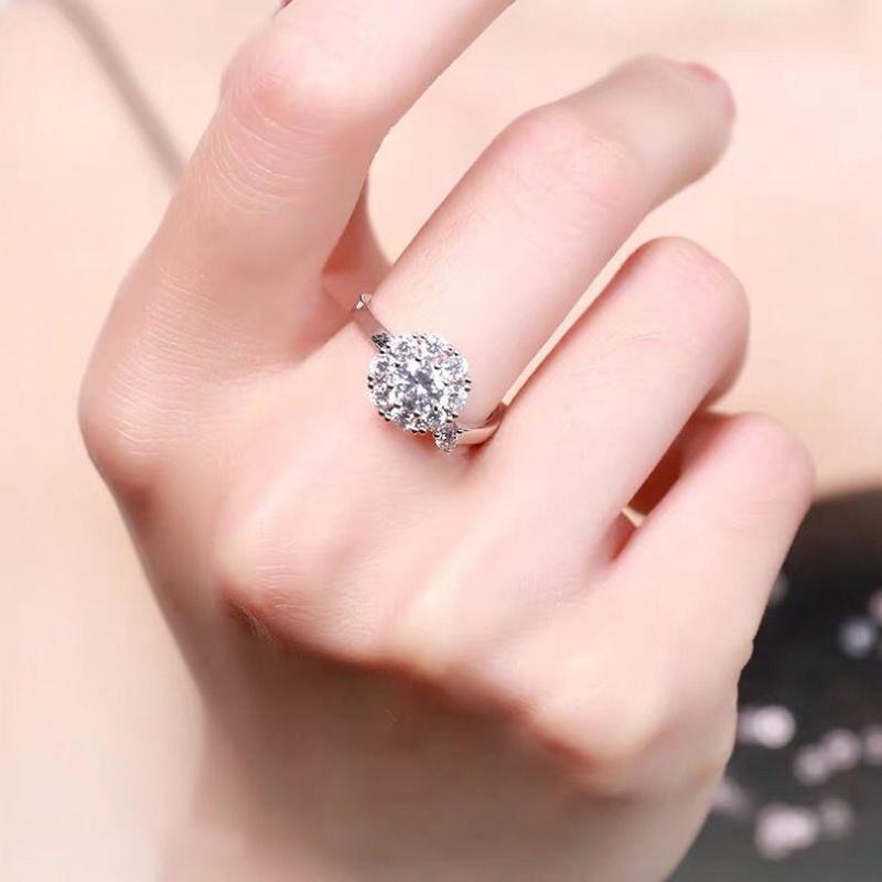 Bague tournante anti-stress avec zircones