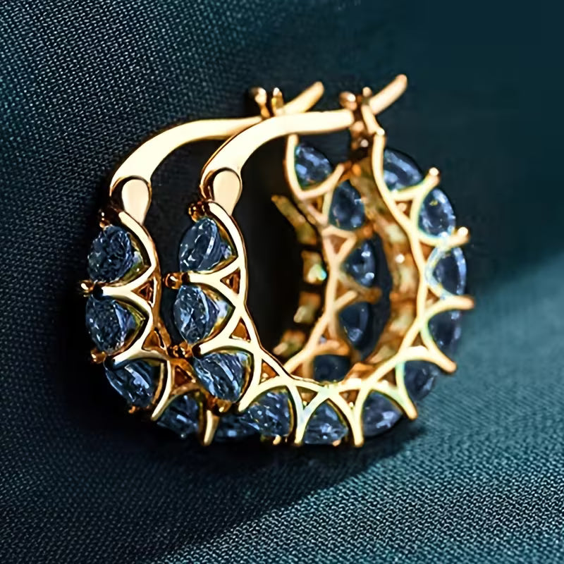 Boucles d'oreilles vintage en zirconite