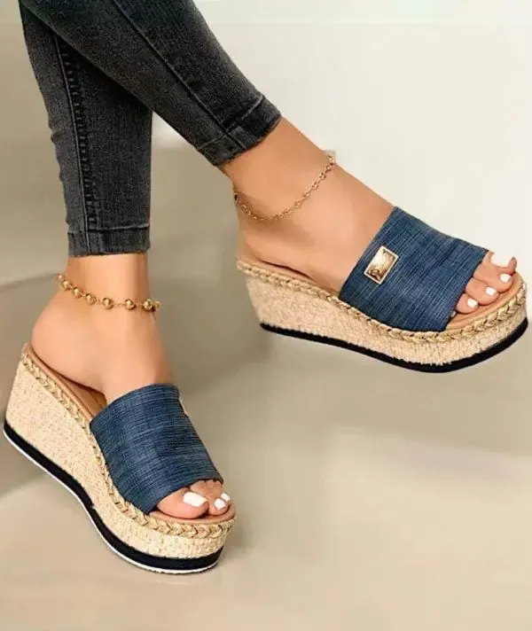 Olivia – Sandales à coin et bout ouvert pour femme