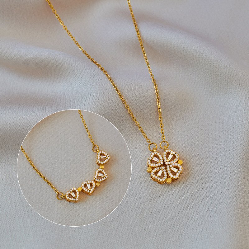 Collier Trèfle à Quatre Feuilles de l'Amour