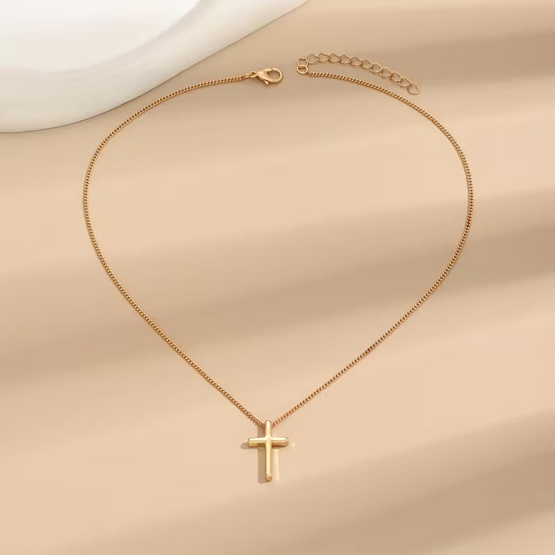 Collier Croix plaqué or