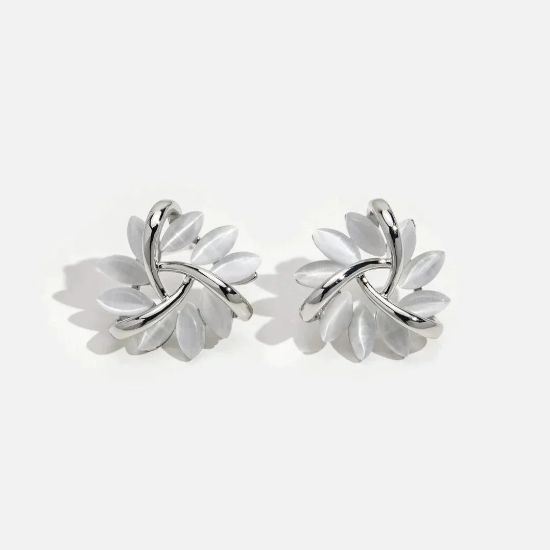 Boucles d’Oreilles Élégantes à Vis en Or et Argent